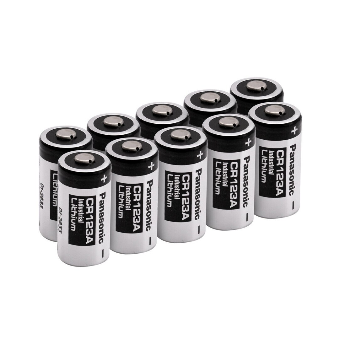 12 PC Panasonic CR123A 123A Industrial 3V Lithium Batteries Etsy