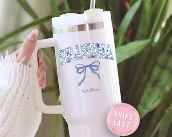 Grandma 40oz Tumbler for Grandma Tumbler Personalized Mother's Day Tumbler Gift Grandma Travel Mug for Grandparent Custom Grandma Tumbler