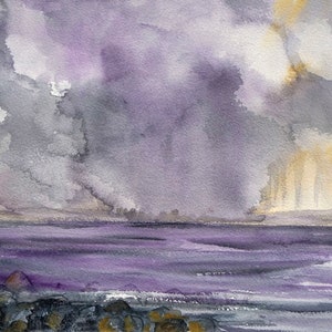 ARIA DI TEMPESTA: Dipinto ad acquerello originale - Original watercolour painting - Handmade work of art.