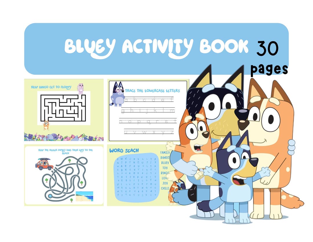 Bluey Activity Book Bluey Worksheets Bluey BLUEY Preschool Worksheets Bluey Activity Book Bluey Worksheets Bluey BLUEY Preschool Worksheets