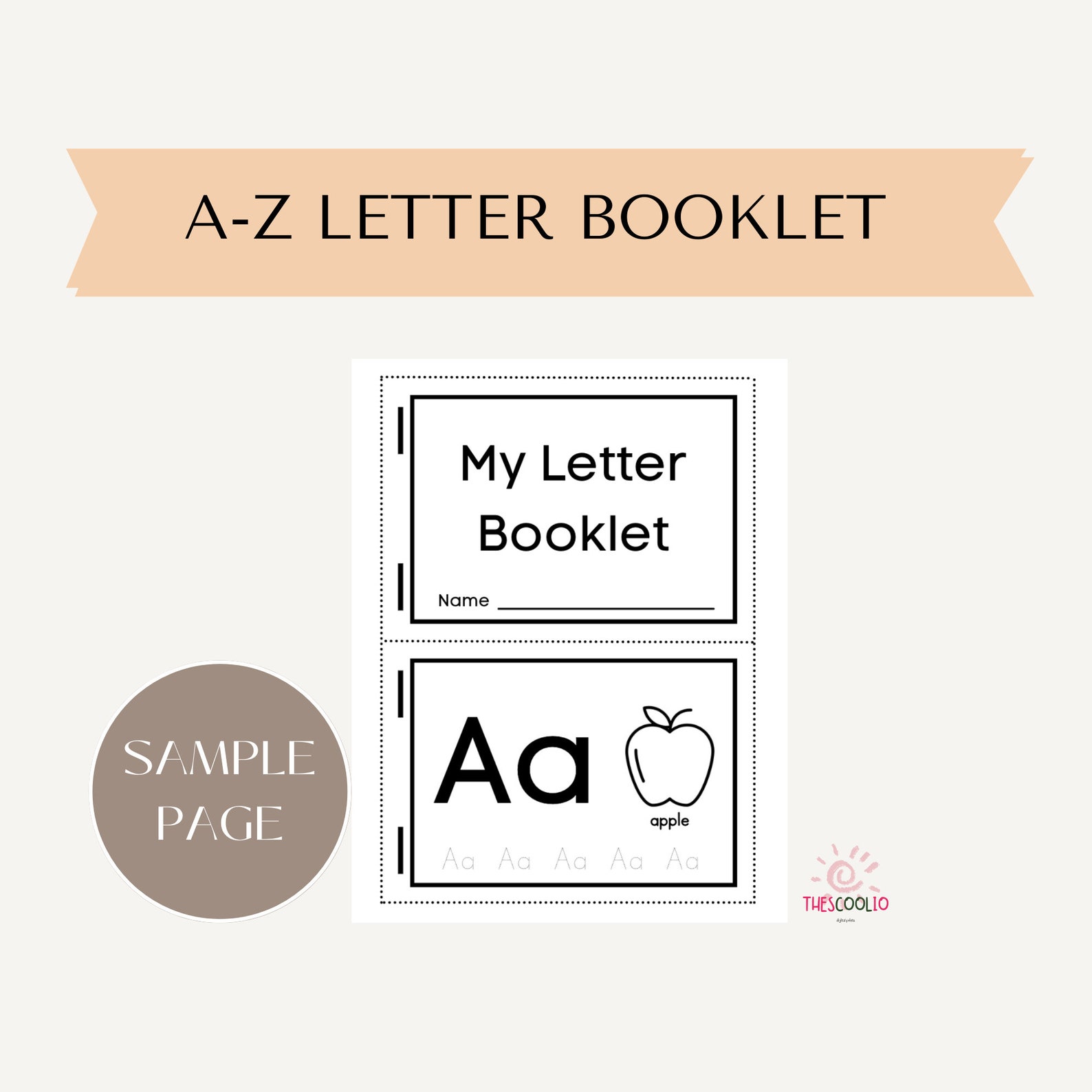 Printable Alphabet Booklet Kindergarten Letter Booklet Preschool
