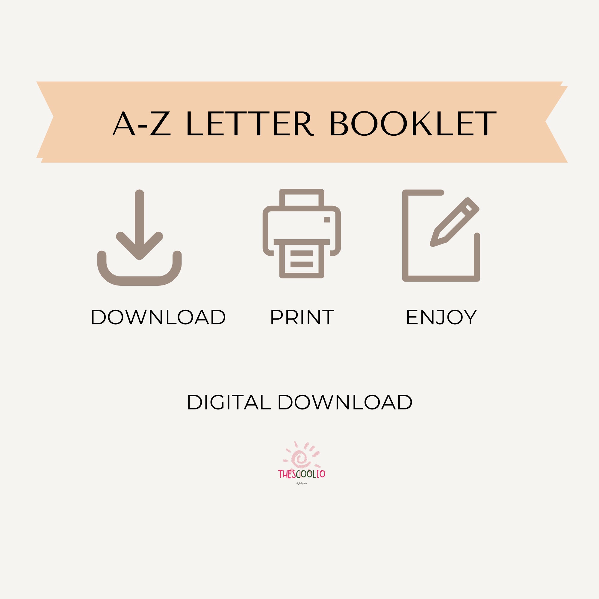 Printable Alphabet Booklet Kindergarten Letter Booklet Preschool Letter