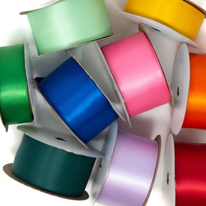 5/8&quot; Double Face Satin Ribbon / Made in USA / 5 Yards / Hairbow Ribbon / Craft Ribbon