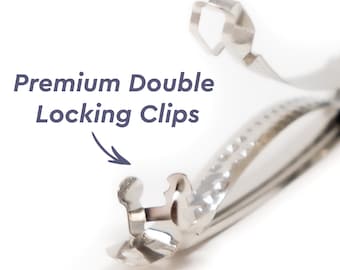 Clips barrette français premium de 80 mm, clips raboms à double verrouillage (25 pièces)