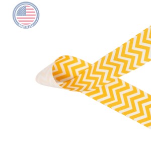 Yellow Gold Chevron Grosgrain Ribbon | Made in U.S.A. | Choose Width and Length