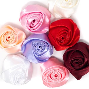 1" Satin Rose | Craft Flowers | Weddings | Hair Accessories