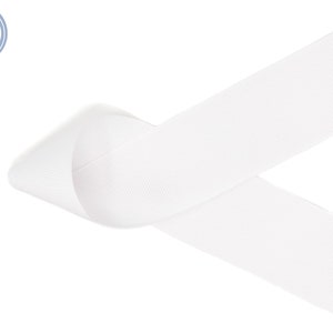 White Solid Grosgrain Ribbon | Offray | Made in U.S.A | Choose Width and Length