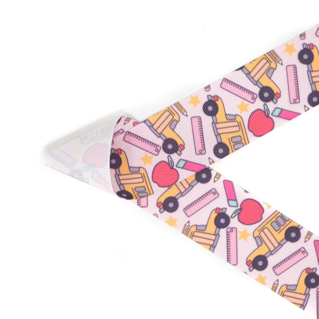 School Days Printed Grosgrain Ribbon | Made in U.S.A. | Choose Width ...