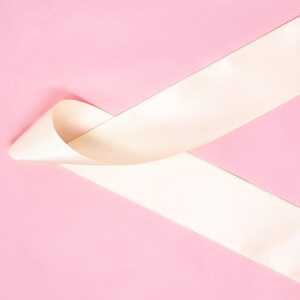 Antique White Double Face Satin Ribbon | Made in U.S.A | Choose Width and Length