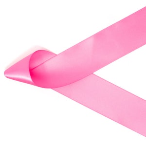 3/8&quot; Hot Pink Double Face Satin Ribbon | Made in U.S.A | Choose Length