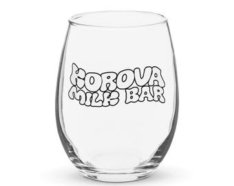 Un bicchiere da vino senza stelo Korova Milk Bar di Clockwork Orange