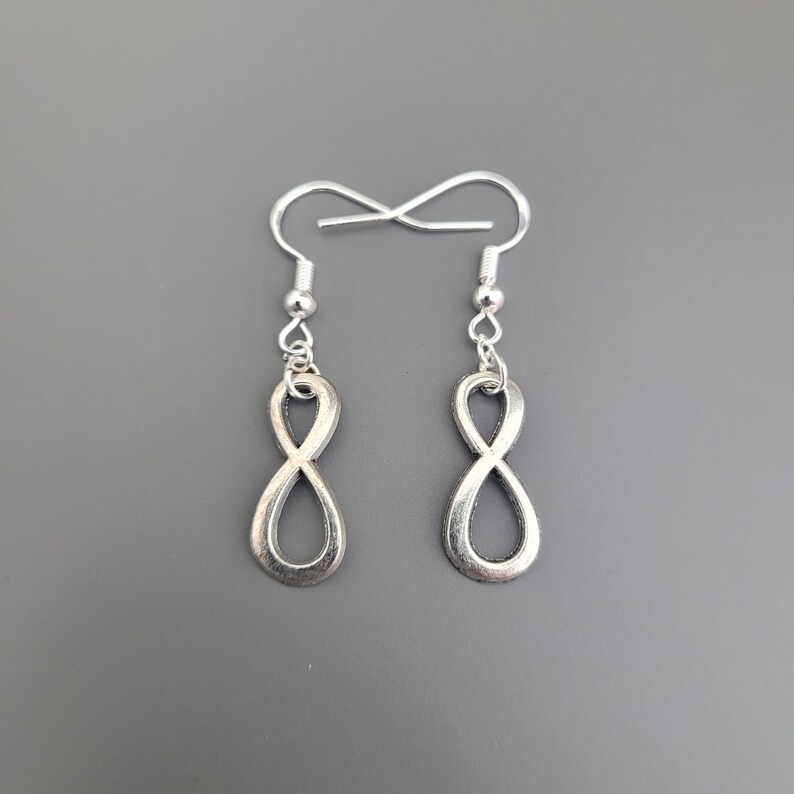 Sterling Silver Infinity Symbol Charm - Tiny .925 Silver Pendant With Split Ring For Bracelets & Necklaces