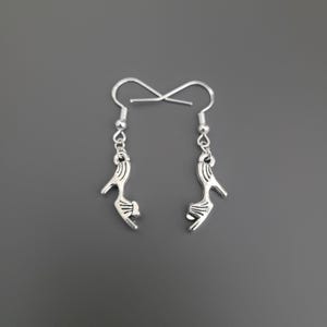 925 Sterling Silver Hook High Heel Shoe Charm Earrings - fashion earrings, shoe earrings, high heel earrings, high heel gifts, shoe gifts