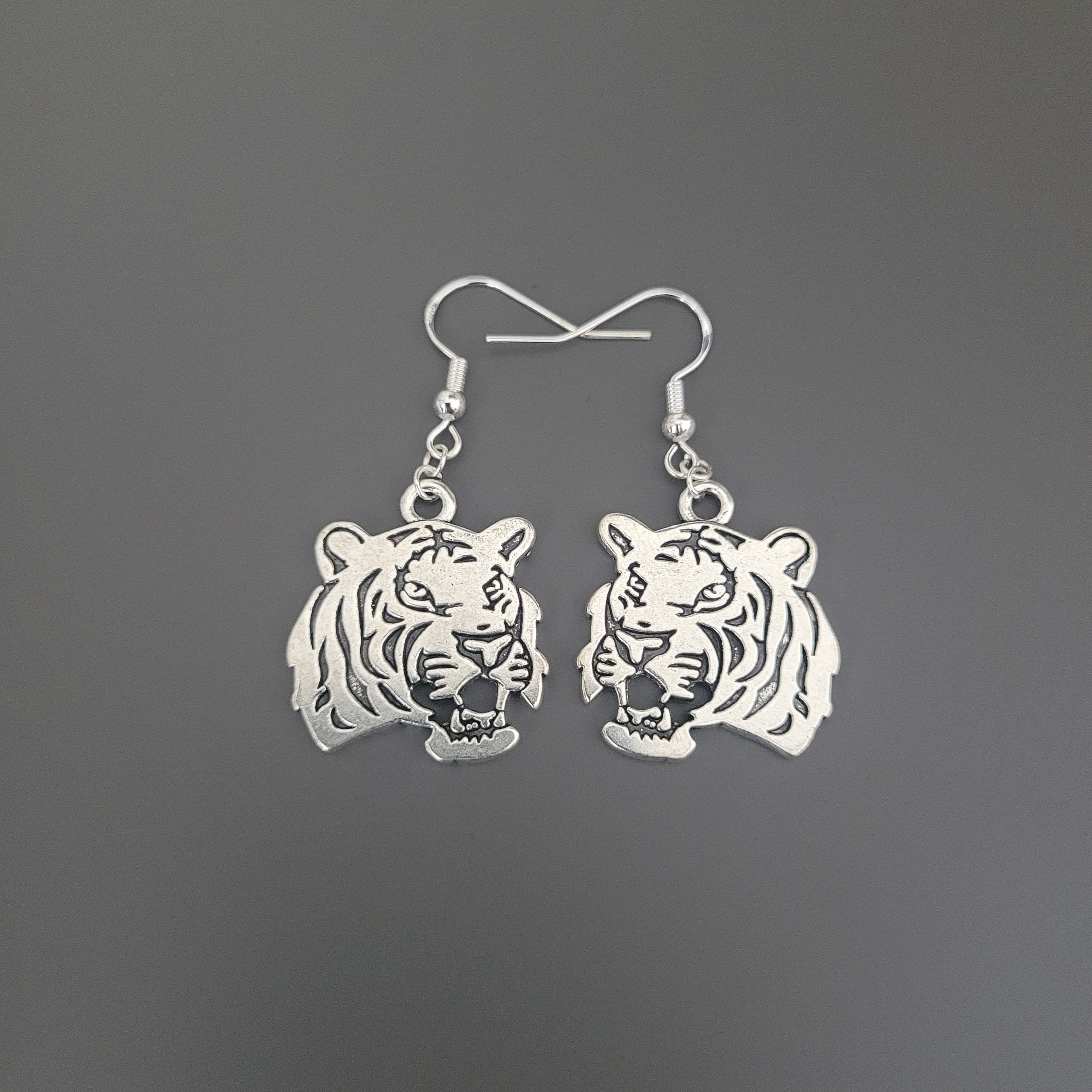 White Tiger Earrings Etsy Singapore