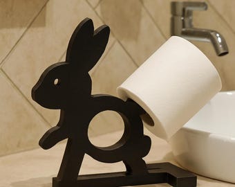 Rabbit Toilet Paper Holder - 3D Printed Minimalist Bathroom Decor