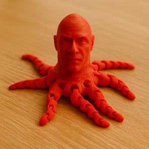 The Rock- 3D Printed Dwayne Johnson Octopus