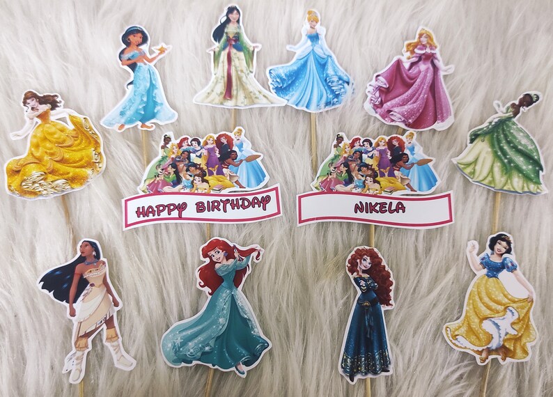 Disney Princess Cupcake Toppers PRINTABLE - Etsy