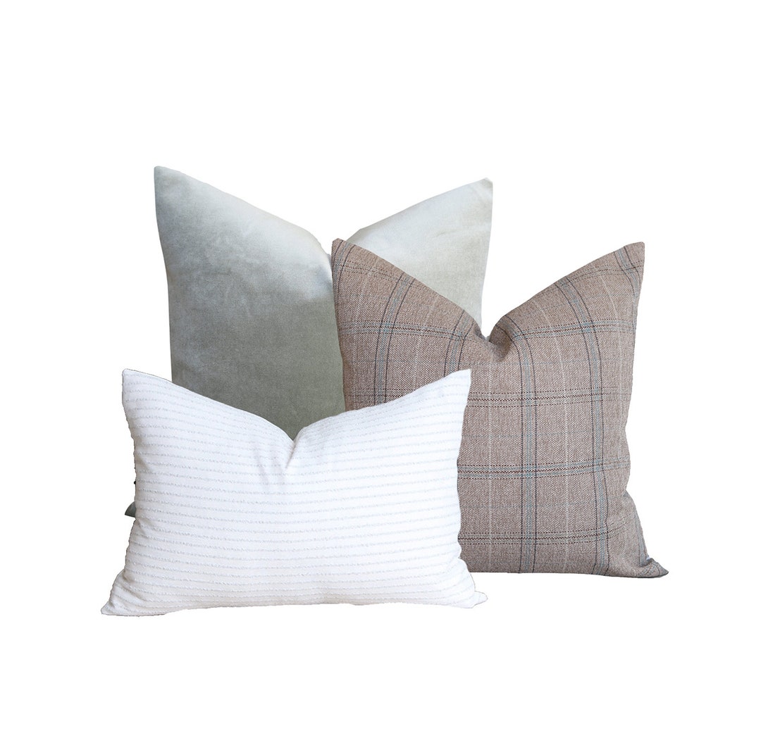 Pillow Cover Set Sage Green Pillow Sofa Pillow Combo Etsy
