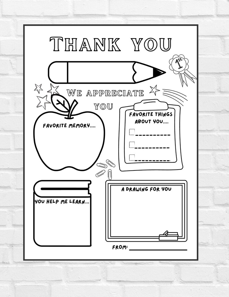 Teacher Appreciation Week Printable, Teacher Survey, Teacher Printable