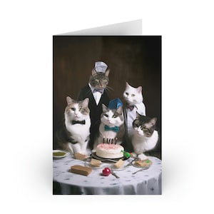 Vintage Cat Birthday Card