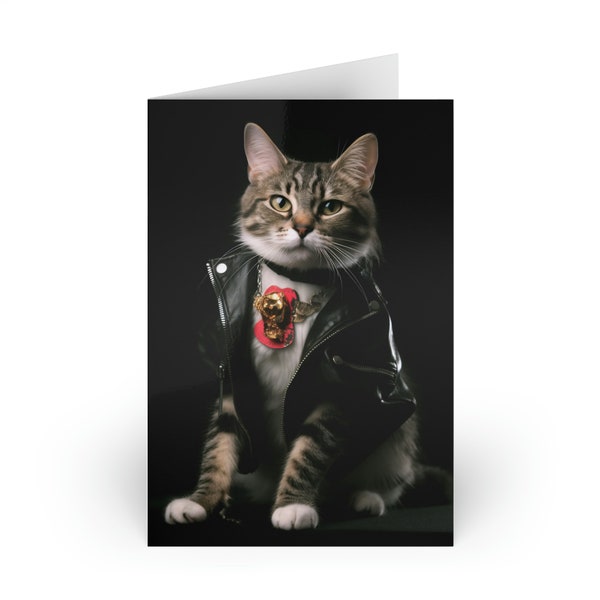 Cat Ramone Birthday Card