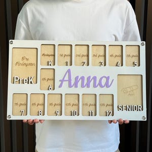 Personalized School Years Photo Frame: Plywood Graduation Keepsake