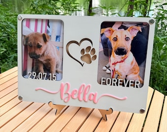 Marco conmemorativo personalizado para mascotas: recuerdo personalizado con retrato de perro