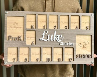 Personalized School Years Photo Frame | Custom School Picture Frame | PreK-12 K-12 Photo Frame | Grade School Photo Frame | Graduation Frame