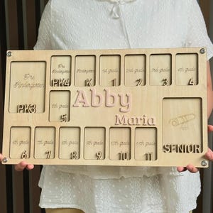 Custom School Years Photo Frame | Graduation Photo Frame | PreK-12 K-12 PK3 PK4 -12 Photo Frame | Grade School Photo Frame