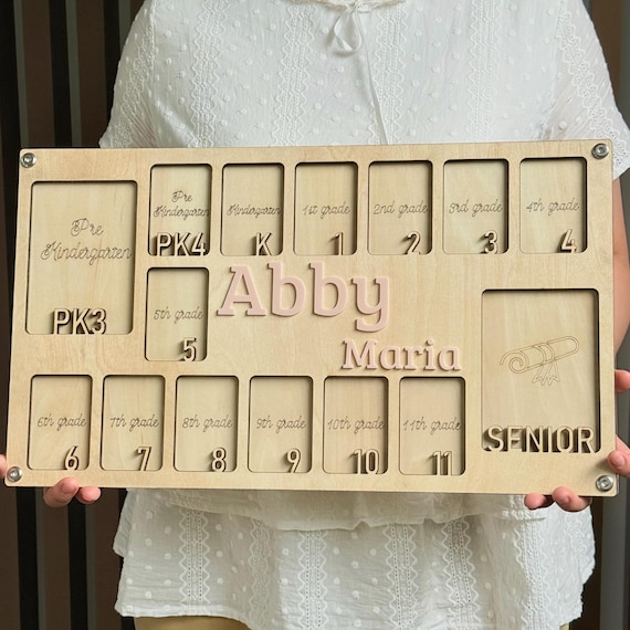Custom School Years Photo Frame | Graduation Photo Frame | PreK-12 K-12 PK3 PK4 -12 Photo Frame | Grade School Photo Frame