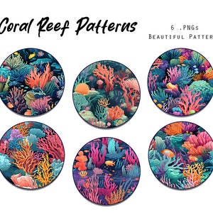Coral Reef Digital Paper, Coral Reef Seamless Pattern, Coral Reef Prints, Coral Reef Background, Digital Paper, Commercial Use, Scrapbook