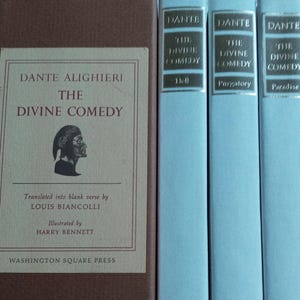 Dante&#39;s The Divine Comedy Vintage 1966 3 Book SET with Case