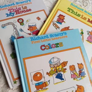 1990&#39;s Richard Scarry First Little Learners 3 Book SET