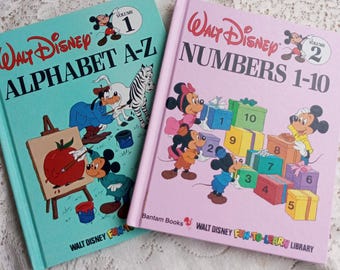 Walt Disney 4 Book Set, Alphabet A-Z #1, Adventures in Colors and