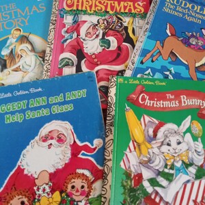 Set of 5 Vintage Holiday Little Golden Books! Adorable!