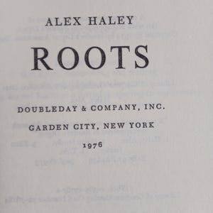 First Edition Roots by Alex Haley 1976 image 4