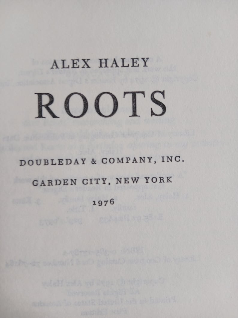 First Edition Roots by Alex Haley 1976 image 4
