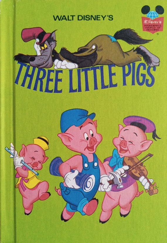 1972 Three Little Pigs Disney Book - Etsy