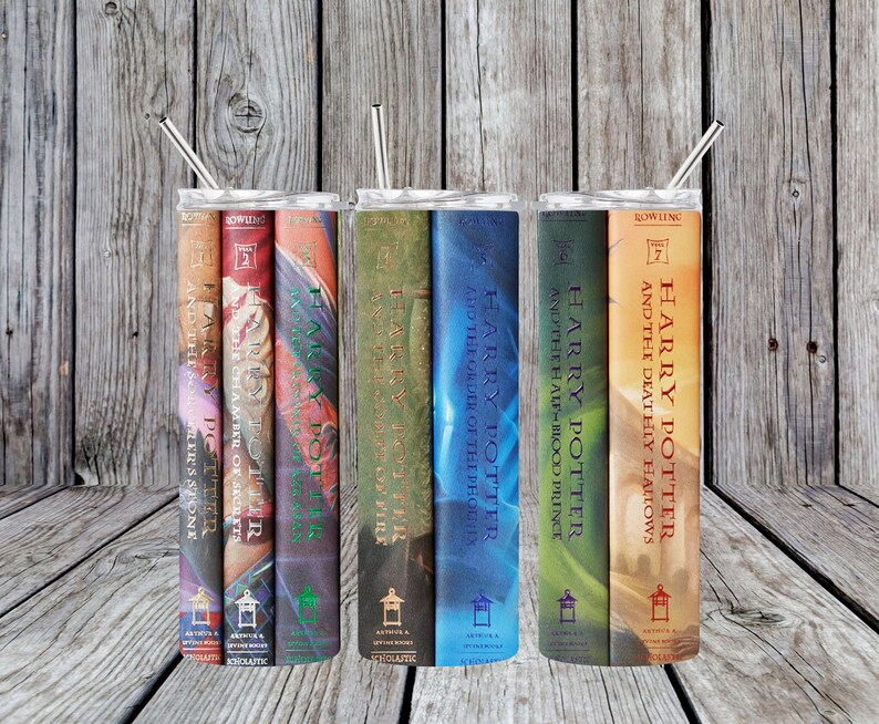 Book Spines Tumbler Wrap, Straight and Tapered 20 Oz Tumbler Wraps, PNG ...
