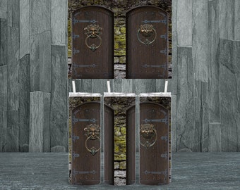 Labyrinth Door Knockers Tumbler Wrap, Straight and Tapered 20 oz Tumbler Wraps, PNG, Sublimation