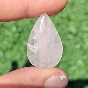 Rose Quartz Cabochon Teardrop Shaped for jewelry making,  wire wrapping.  Indonesian Rose Quartz RCC 1.1