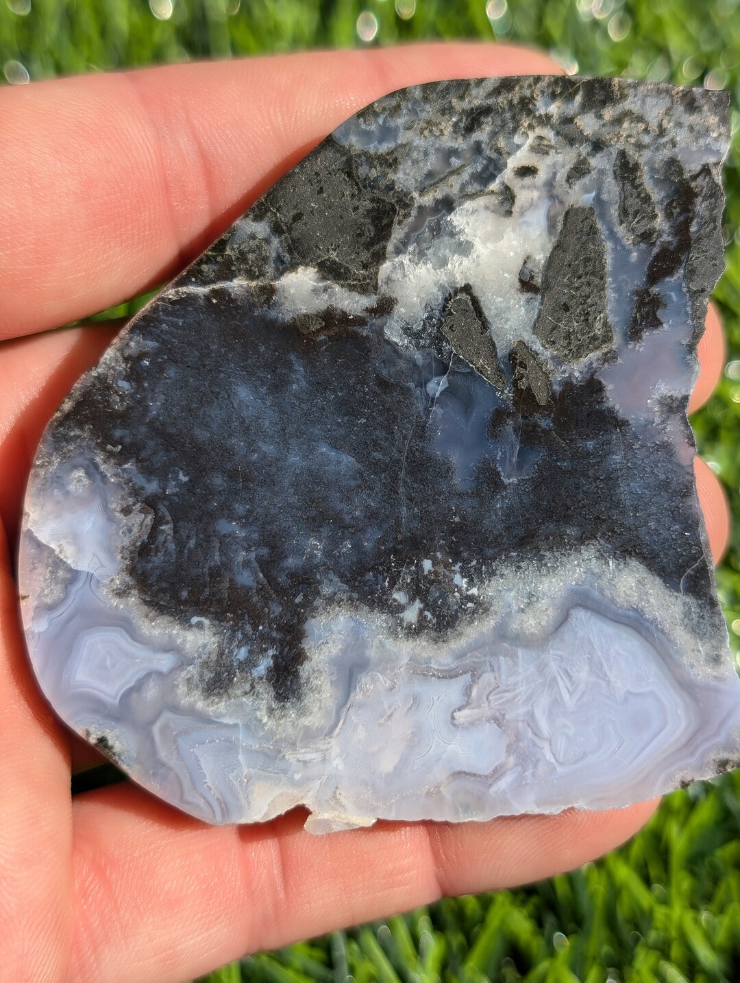 Purple Slabs Rocks Purple Moss Agate Slabs or Slice, Purple Chalcedony Slab,. Beautiful ...
