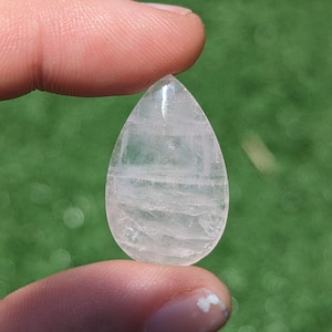Rose Quartz Cabochon Teardrop Shaped for jewelry making,  wire wrapping.  Indonesian Rose Quartz RCC 1.5