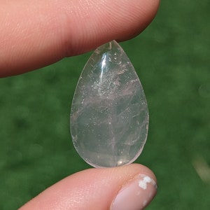Rose Quartz Cabochon Teardrop Shaped for jewelry making,  wire wrapping.  Indonesian Rose Quartz RCC 1.6