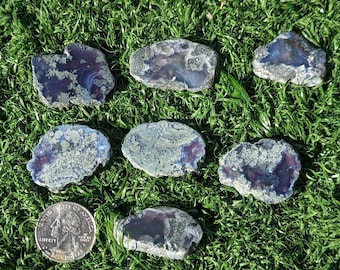Purple Chalcedony, Purple Moss Agate Slabs. Beautiful and Rare! From Indonesia. PS5.0