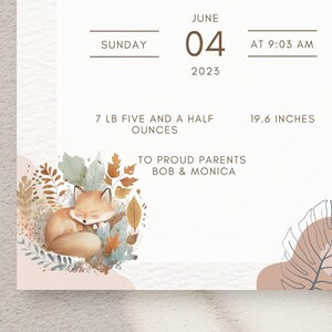 Birth Stats Sign, Personalized girl birth gifts, Birth Stats Print, Birth Information card, Birth Details Sign