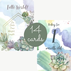 faire-part bébé | Cartes d'étape | Jalons mensuels et statistiques | Cadeau parfait pour les futures mamans