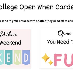 College Open When Karten - Nachdenkliche Karten - Freundschaftskarten