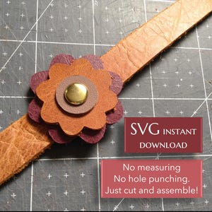 Leather Bracelet SVG – 3 Sizes | Instant Download | Faux Leather | DIY Cricut Project