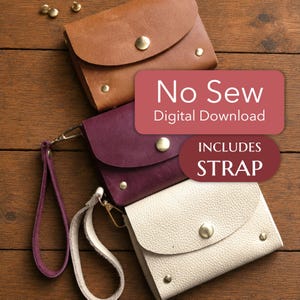 Easy Wristlet SVG Pattern | No-Sew Faux Leather Bag with Strap